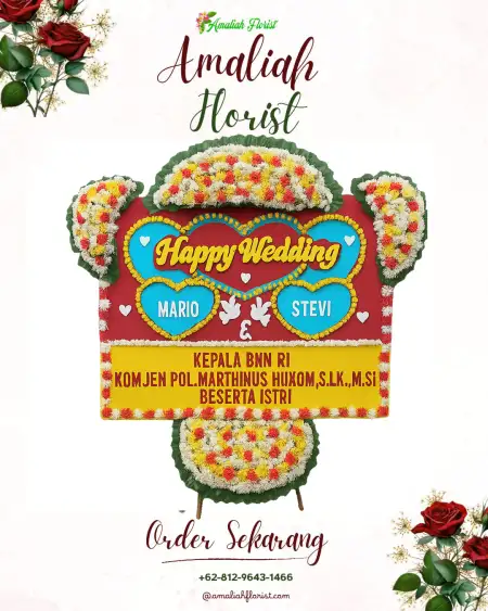 Papan Bunga Pernikahan Rawa Burung
